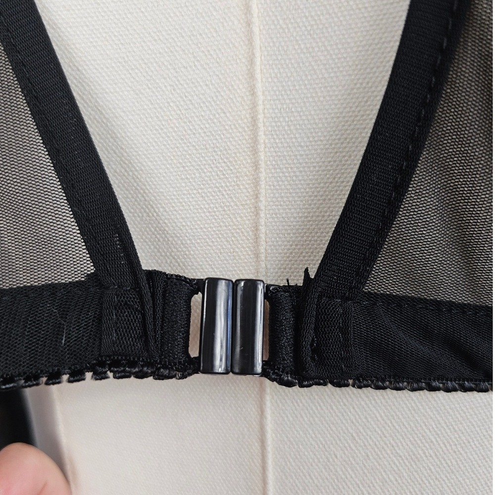 Sheer Mesh Shrug Bolero Women Stretchy One Size Black Excellent Rave Festival - Picture 7 of 8